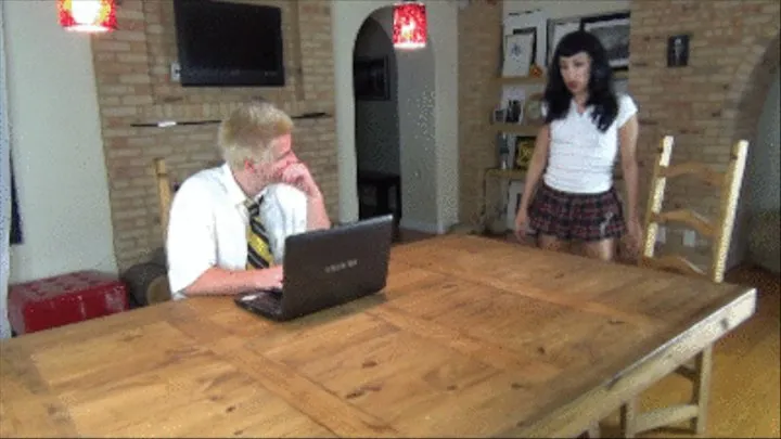 Naughty Schoolgirl Gets A Creampie