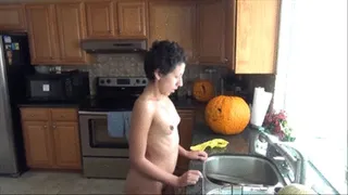 Nude Dish Washing