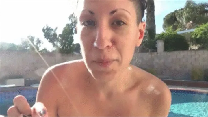 Nudist Takes A Swim With Her Neighbors Watching