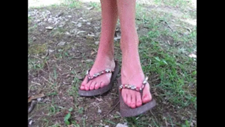 Sexy feet in flip flops