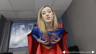 Supergirls Slutty Secret: POV Femdom HJ, BJ & Sim Sex starring Katie Kinz in Cosplay