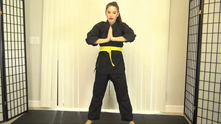 KENDRA HEART EARNS HER ORANGE KARATE BELT