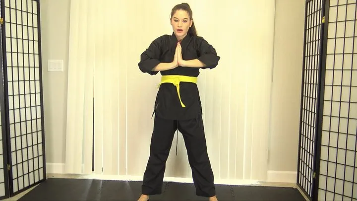 KENDRA HEART EARNS HER ORANGE KARATE BELT