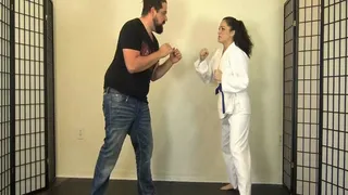 CLEO EARNS HER RED KARATE BELT - FOOTJOB