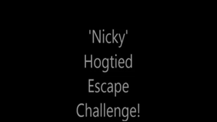 'Nicky'...Hogtied Escape Challenge!.