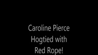 Caroline Pierce Hogtied with Red Rope!