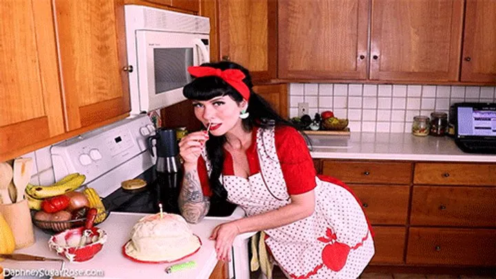 Pin-Up Housewife Sneezing & Snot Rocket Blowing On Your Sweet Suprise