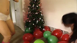 Christmas Morning Balloon Popping