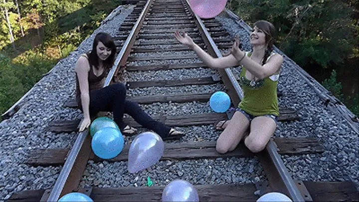 Balloon Popping on the Train Tracks with Dakota Charms and Pocahontas Jones - ANDROID