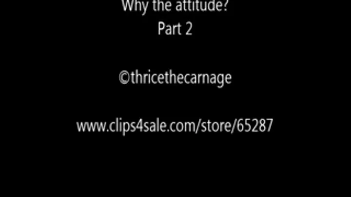 Part 2:Why the attitude?