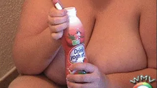 Fresh Drinkyogurt playing on my naughty body