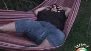 Smoking a 100 cigarette & jiggling in the hammock