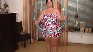 Hula hoop fat dancing