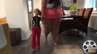 90 inch SSBBW Butt crush tiny doll