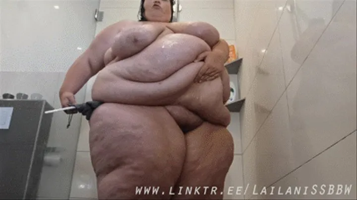 Just a very FAT person showering