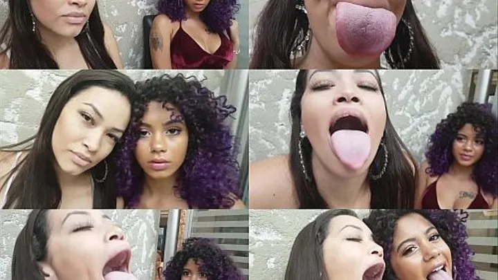 KISSES INTERRACIAL serie SUPER TONGUE - VOL # 154 - BIANCA BLACK GIRL vs KYARA WHITE GIRL - NEW MF FEB 2020 - CLIP 1 - Excluisve for MF video original