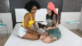 INTERRACIAL KISSES - WHITE EXOTIC TATOO vs BLACK BEAUTY GIRL - NEW MF JUL 2017 - FULL VERSION - never publihied