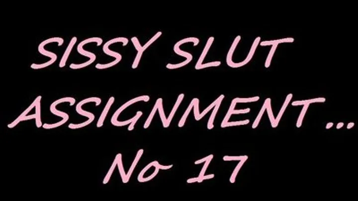 Sissy Assignment 17 ~ Cafe Slut