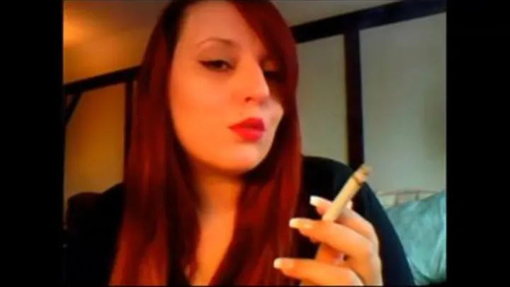 Mistress Smokes...Red Lips & Long Nails!