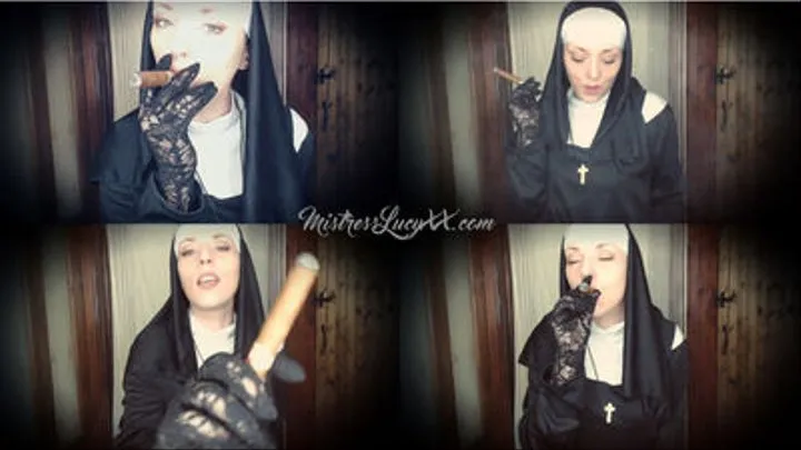 Cigar Smoking Nun (3D Edition)