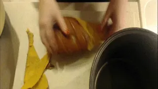 Squishing Pumpkin Guts