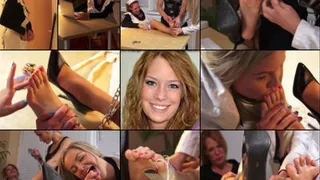 Britney Corporate Spy Maid Britney Gets Caught Foot Tickled, Lickled and Electric Played ( in HD)