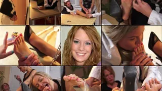 Britney Corporate Spy Maid Britney Gets Caught Foot Tickled, Lickled and Electric Played