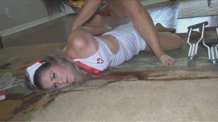 BITCHY BLONDE NURSE AMBUSHED FROM BEHIND