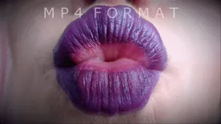 Squeaky Dark Purple Lipstick Kisses