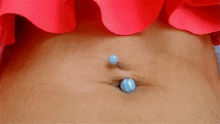 Blue to Pink Belly Ring Change