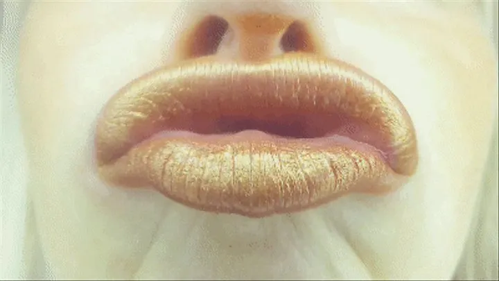 Bronze Lipstick Lip Smelling