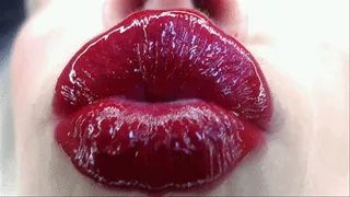 Big Pouty Red Lips