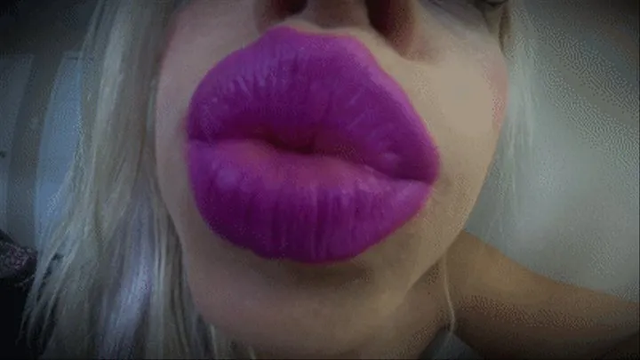 Sexy Purple Lips Close up