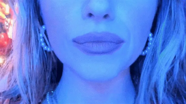 Neon Pink Lipstick Under Blue Light