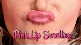 Pink Makeup Lipstick Application Lip Smelling