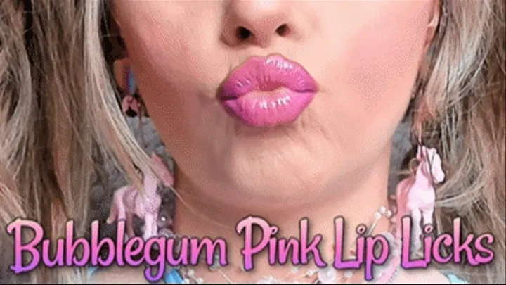 Bubblegum Pink Lipstick Licks