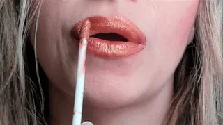 Copper Lipstick Lip Smelling