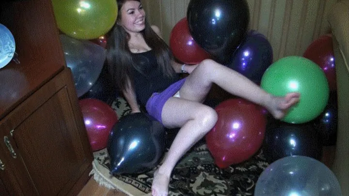 Swimming in the balloons