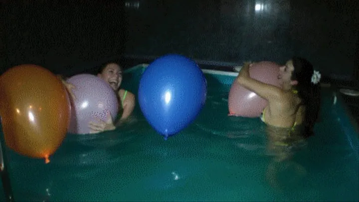 Pool with balloons