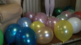 Ballerina vs balloons.