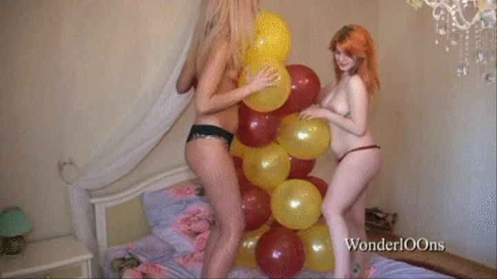 Naked girls vs balloonman.