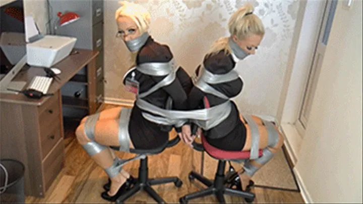 Lucy & Brooke in: Buxom Blonde Security Hotties Trussed up & Robbed in: The Moomin Syndrome! (Full Clip)