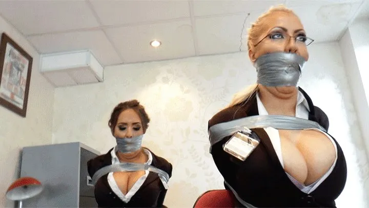 Kate, Amber, Emma & Jess in: Supremely Tightly Bound & Gagged Security Lady Special! (HD)