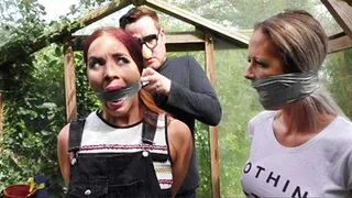 Brooke & Miss Scarlett in: They Were Captured Out Near Devil's Armpit Brewery & Hidden Gagged & Bound Throughout the Grounds! (Full Clip)