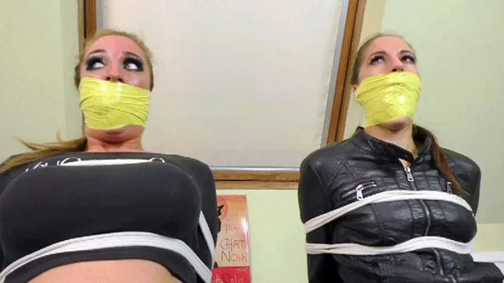 Sally & Kellie in: Trussed Up in the War Room, They Were Jaw-Bustingly BallGagged & Wickedly Stuffed Up With Their Own Peeled Off Socks! (Full Clip)