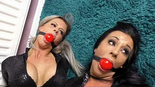 Tara & Brooke in: CatGirls' Covers Blown, They Squirm Trussed & Gagged in the Miller Gang's Vault! (Full Clip)