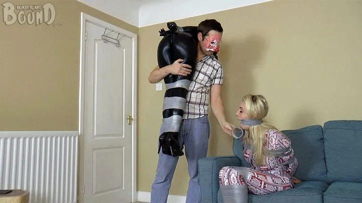 Victoria & Gina in: Hot Catsuited Sleuths Jumped, Trussed & Viciously Gag Punished! (Full Adventure)