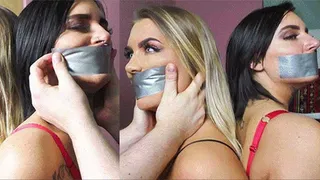 Maddison & Daisy in: Hot Foreign Agent Training Surprise Strip Search & Sexy Bound & Gagged Struggle in Their Underwear!