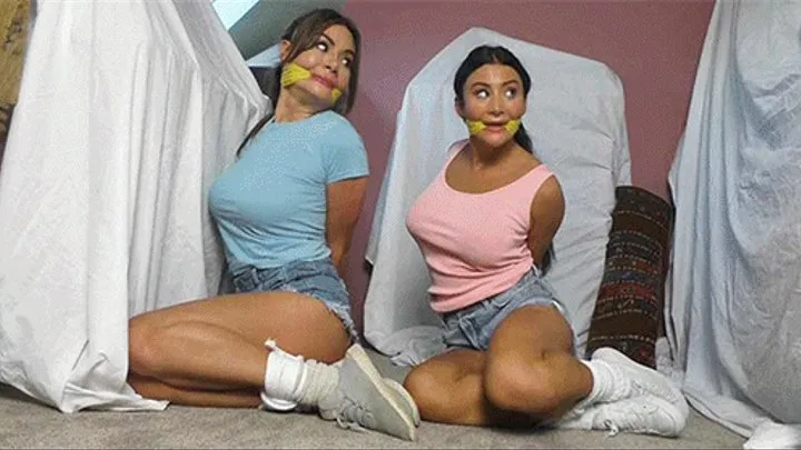 Bella & Clara in: Retro Masked Camp Horror Revenge Scheme: Gorgeous Busty Counselor Babes Squirm Helplessly in Deep Dark Trouble!