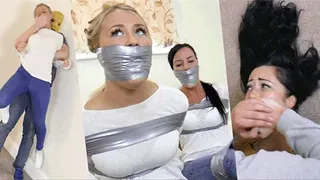 Kim, Alexa, Lola & Melody in: Sock Gagged Mystery Solvers in Deeper Than They Could Ever Believe While Bundled Up To the EXTREME! (Double Feature)